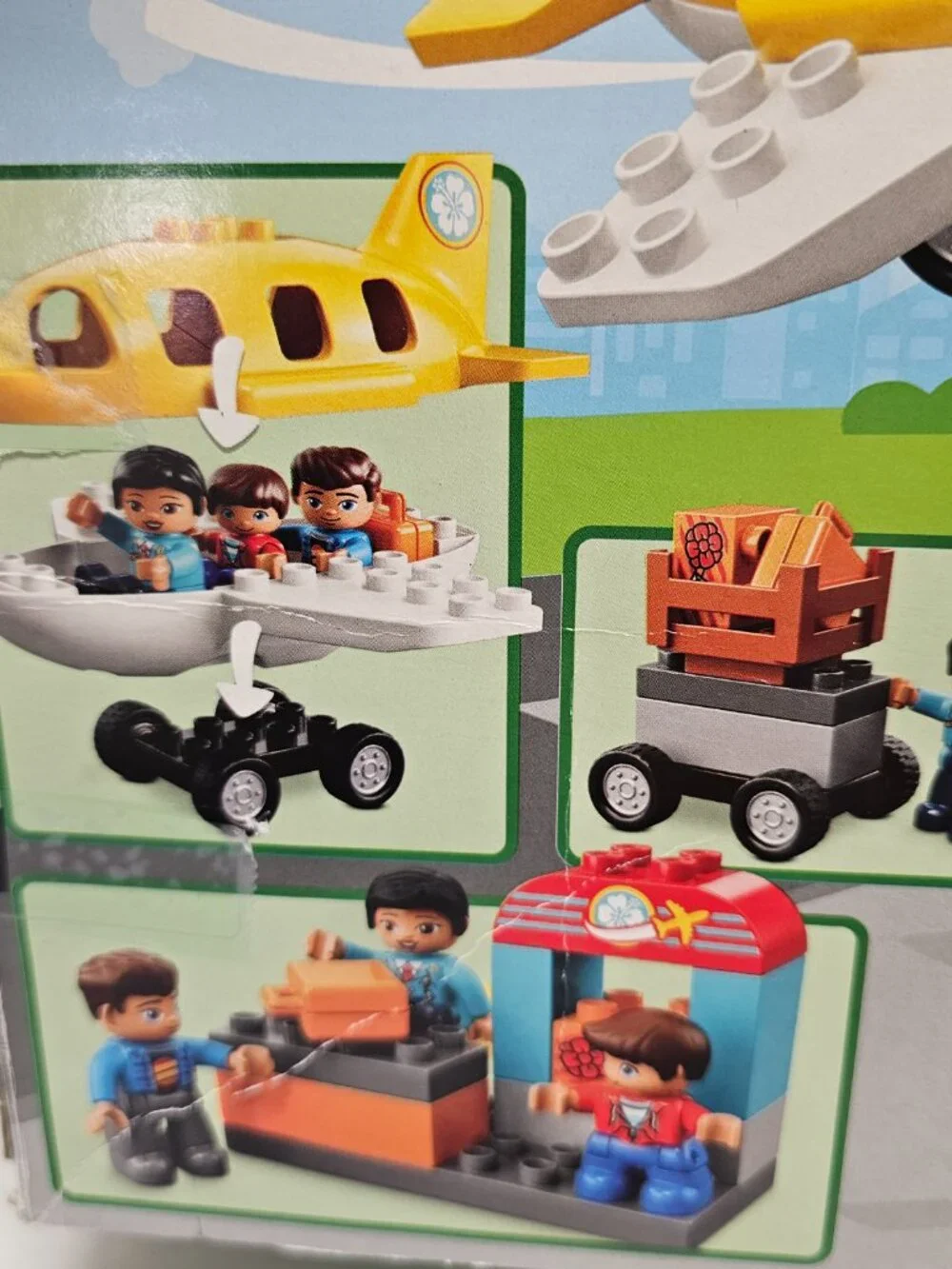 Lego Duplo Town Airport Tower Plane Pilot Luggage Boy Girl Toddler 10871 Set +